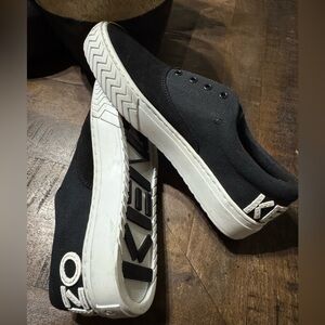 EUC Kenzo Women’s Low-Top Canvas Sneakers Black US 8 EU38